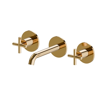 Фото Смеситель Newform Blink 70820E.61.020 для раковины, золото глянец PVD