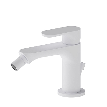 Фото Смеситель Newform Linfa II 69425.01.014 для биде с донным клапаном, белый матовый