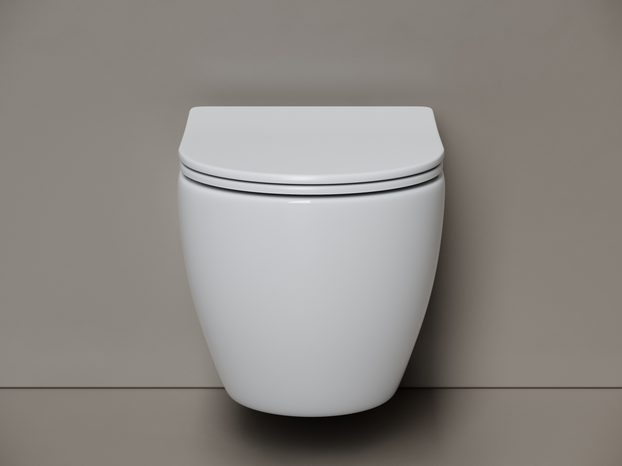 Фото Унитаз Ceramicanova Mia CN1805T с сиденьем подвесной, белый глянцевый