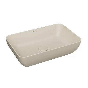 Фото Раковина Kerama Marazzi Plaza PLR.wb.55\SAN накладная 55.5 см, цвет песочная матовая