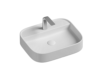 Фото Раковина Ceramicanova Element CN6034 накладная 55 × 45 × 11 см, белый глянцевый