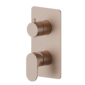 Фото Смеситель Newform Linfa II 69473E.M0.072 для душа с переключателем на 2 потока, розовое золото матовое