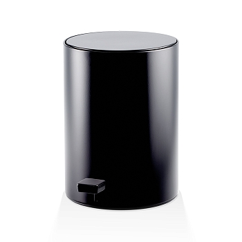 Фото Ведро Decor Walther Bar 0613660 с крышкой softclose напольное 6 л, черный матовый