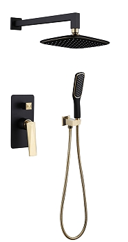 Фото Душевая система Boheme Venturo 384-B черный матовый