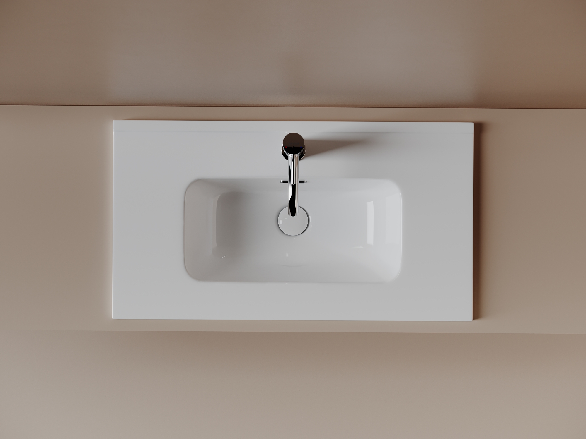 Фото Раковина Ceramicanova Compact CN7029 мебельная 71 × 39,5 × 17 см, белый глянцевый