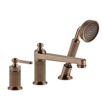 Фото Смеситель на борт ванны Gessi Venti20 65037#708, медь браш pvd