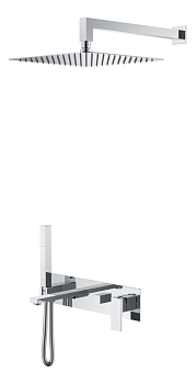 Фото Душевая система Boheme Qubic 474-CR с изливом хром