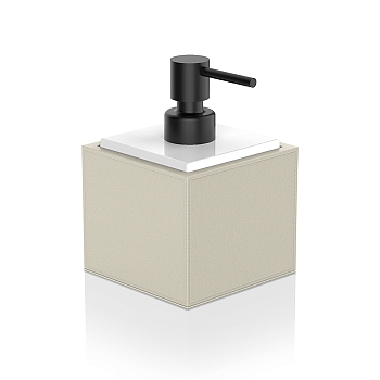 Фото Дозатор Decor Walther Brownie 0937247 настольный, бежевый/хром/черный матовый