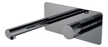 Фото Смеситель для раковины Boheme Stick 125-SGM.2 настенный графит глянец L 18,5 см