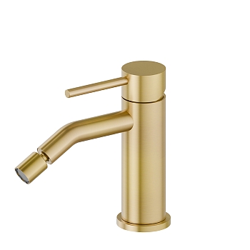 Фото Смеситель Newform X-Steel 316 69626X.59.097 для биде, золото браш PVD