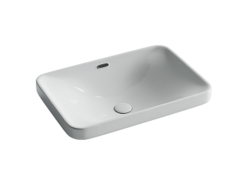 Фото Раковина Ceramicanova Element CN5041 встраиваемая сверху 60,5 × 41,5 × 18,5 см, белый глянцевый