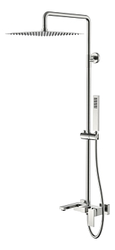 Фото Душевая стойка Boheme Qubic 478-NB nickel brush, никель матовый