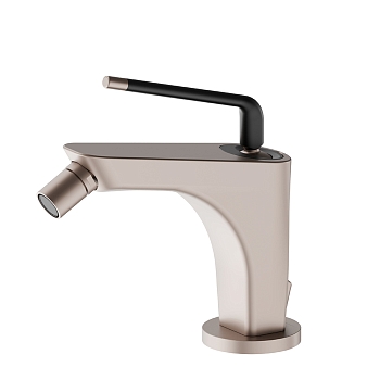 Фото Смеситель Newform O'Rama 68425.M2.075 для биде с донным клапаном, пудровый розовый (Cipria)