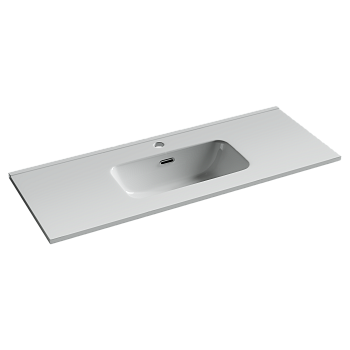 Фото Раковина Ceramicanova Compact CN7027 мебельная 101 × 39,5 × 17 см, белый глянцевый