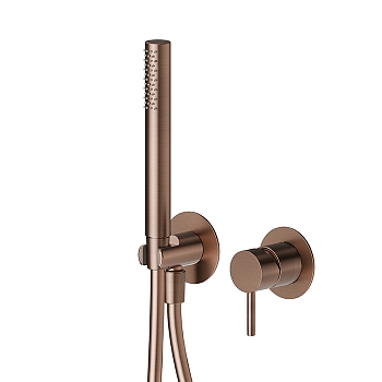 Фото Смеситель Newform X-Steel 316 69676EX.59.067 для душа, медь браш PVD