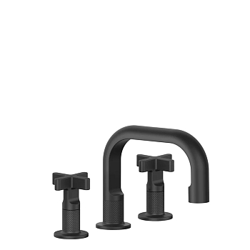 Фото Смеситель для раковины Gessi Inciso 58111#299 с донным клапаном, черный матовый