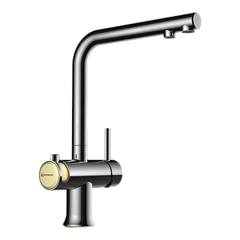 Фото Смеситель для кухни Omoikiri Hotaru-CH-BE 4994052 хром / ваниль