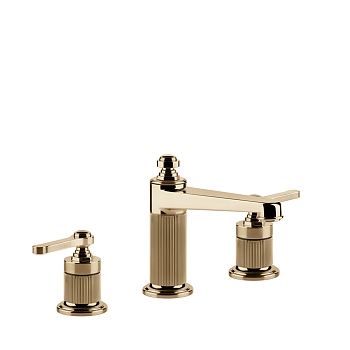 Фото Смеситель для раковины Gessi Venti20 65014#735, бронза глянец pvd