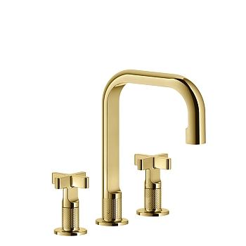 Фото Смеситель для раковины Gessi Inciso 58114#246, золото глянец pvd