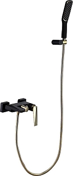 Фото Смеситель для ванны Boheme Venturo 383-B черный матовый/золото глянец