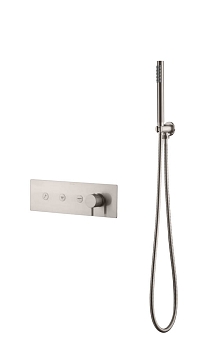 Фото Смеситель для душа Boheme Fusion 130-SYS-NB на 3 выхода nickel brush, никель матовый