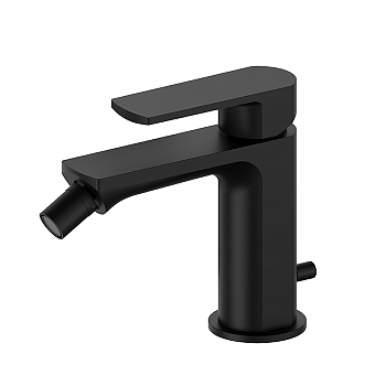 Фото Смеситель Newform Haka 72025.01.093 для биде с донным клапаном, черный матовый