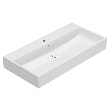 Фото Раковина Globo Le Pietre SCQ100BI накладная 100 см, цвет белый