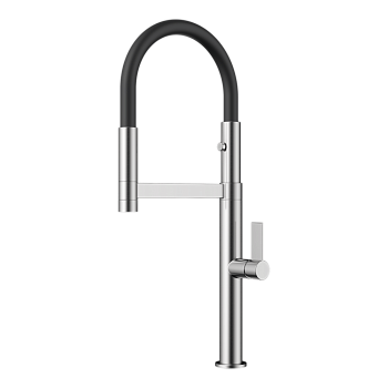 Фото Смеситель для кухни Omoikiri Osaka-BN-BL 4994331 нержавеющая сталь / черный