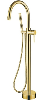 Фото Смеситель для ванны Boheme Uno 469-G напольный золото