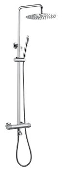 Фото Душевая стойка Boheme Uno 468-T-CR термостат с изливом, хром глянец