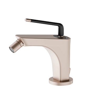 Фото Смеситель Newform O'Rama 68425.M2.072 для биде с донным клапаном, розовое золото матовое