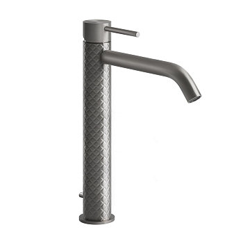 Фото Смеситель для раковины Gessi 316 54103#239 с донным клапаном, нержавеющая сталь браш