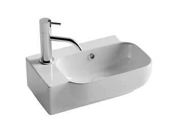 Фото Раковина Ceramicanova Element CN6074R подвесная 40,3 × 24,9 × 14 см, белый глянцевый