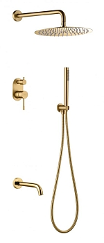 Фото Душевая система Boheme Uno 464-2-MG matt gold, золото матовое