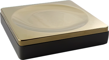 Фото Мыльница Boheme 10960-B-G настольная золото/черный