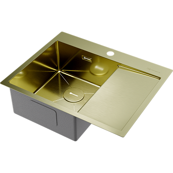 Фото Кухонная мойка Omoikiri Akisame 65-L-LG 4973083 светлое золото