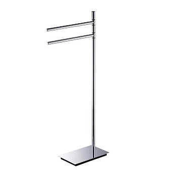 Фото Стойка Colombo Square B9901.CR с двойным полотенцедержателем H87 см, хром