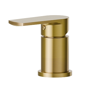 Фото Смеситель Newform Haka 72086.59.097 на борт ванны, золото браш PVD