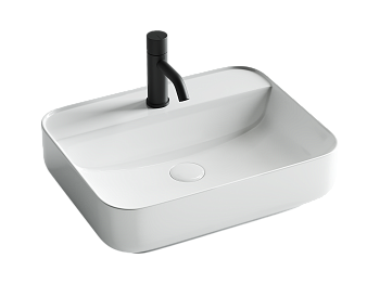 Фото Раковина Ceramicanova Element CN5015 накладная 50 × 40 × 14 см, белый глянцевый