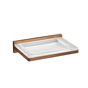 Фото Мыльница Colombo Look B1601.VM-VAN подвесная, Vintage Matt, янтарная бронза матовая/стекло матовое