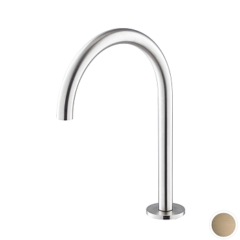 Фото Излив Newform X-Steel 316 69639X.59.098 для раковины, шампань браш PVD