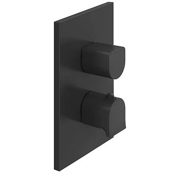 Фото Смеситель для душа Gessi Rilievo 59134#299 термостат, black XL, черный матовый