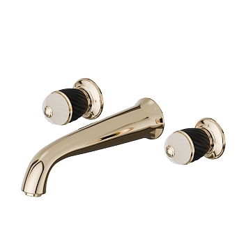 Фото Смеситель Newform Deluxe 68030E.66.019 для раковины, золото глянец