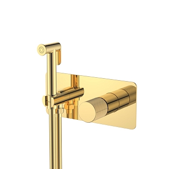 Фото Гигиенический душ Boheme Stick 127-GG.3 со смесителем золото