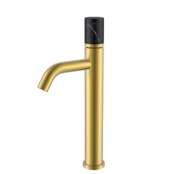 Фото Смеситель для раковины Boheme Stick 122-MG-MR-B золото матовое