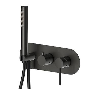 Фото Смеситель Newform XT 4269E.M0.077 для душа с переключателем на 2 потока, графит матовый