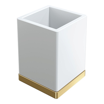 Фото Стакан Boheme Qubic 10961-MG настольный, matt gold, золото матовое