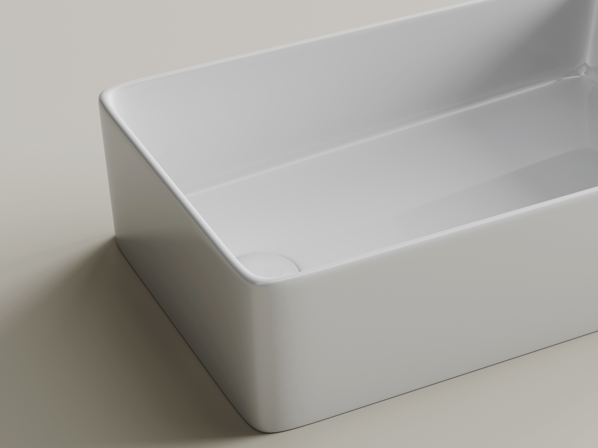 Фото Раковина Ceramicanova Element CN5050 накладная 48,5 × 30,5 × 13,5 см, белый глянцевый