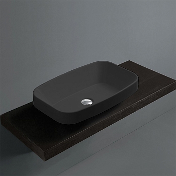 Фото Раковина Simas Baden Baden BB11 nero matt накладная 60 см, цвет nero matt