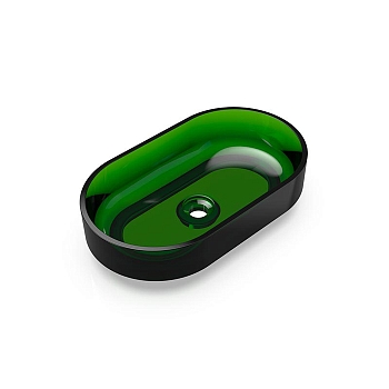 Фото Раковина Knief Solid Surface 70203090 накладная 55 см, цвет Malachit # 090